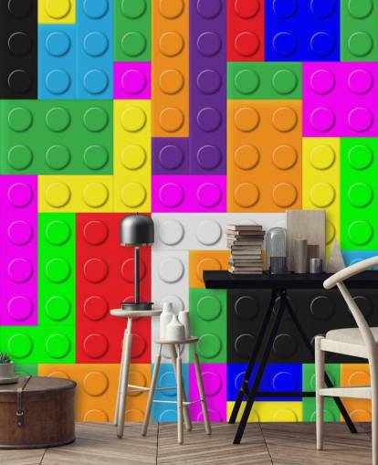 Colourful Bricks Wallpaper