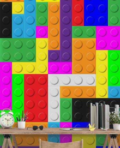 Colourful Bricks Wallpaper
