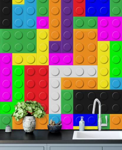 Colourful Bricks Wallpaper