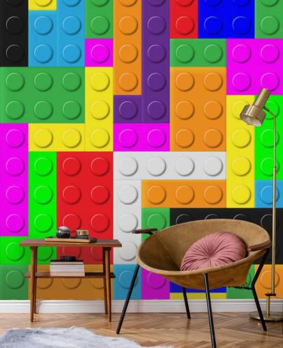 Colourful Bricks Wallpaper