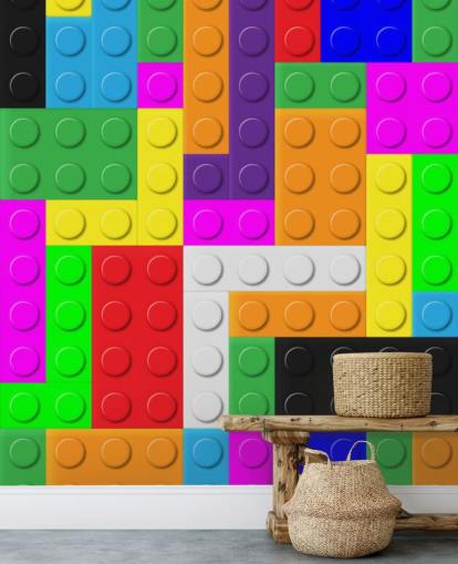 Colourful Bricks Wallpaper