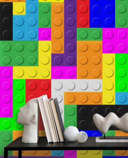 Colourful Bricks Wallpaper