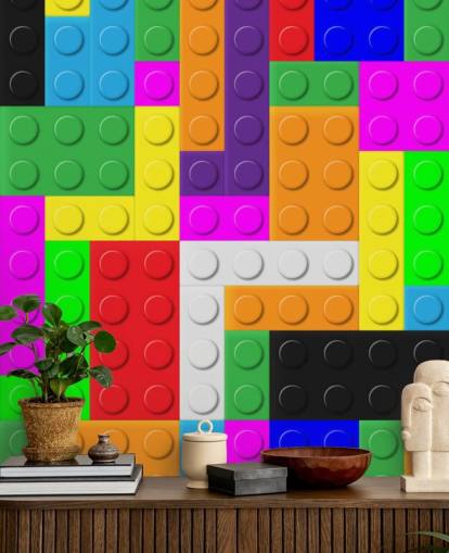 Colourful Bricks Wallpaper