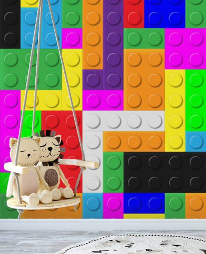 Colourful Bricks Wallpaper