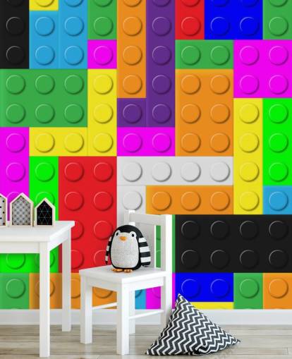 Colourful Bricks Wallpaper