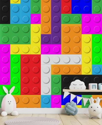 Colourful Bricks Wallpaper