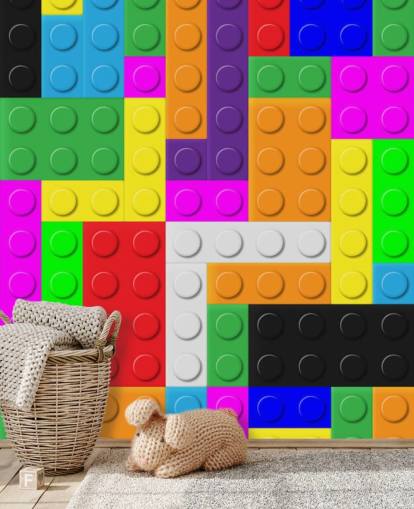 Colourful Bricks Wallpaper