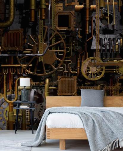 Fondo de pantalla de ruedas y engranajes de máquinas