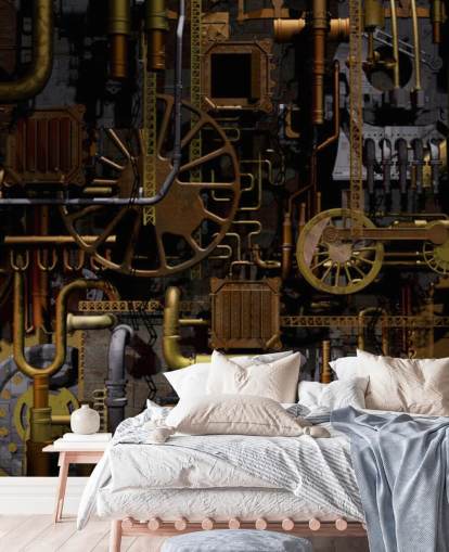 Fondo de pantalla de ruedas y engranajes de máquinas