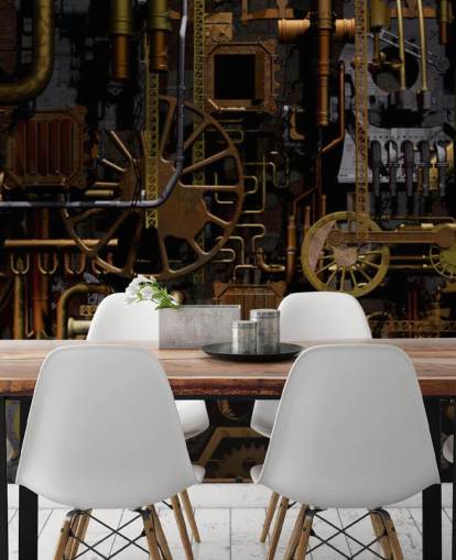 Fondo de pantalla de ruedas y engranajes de máquinas Fondo de pantalla de ruedas y engranajes de máquinas