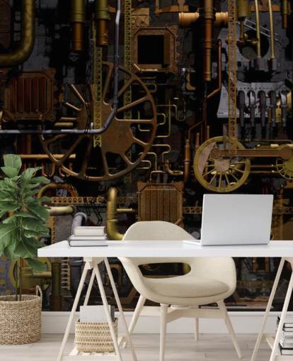 Fondo de pantalla de ruedas y engranajes de máquinas