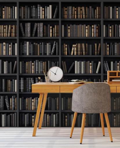 mörk bokhylla cum bibliotek bakgrundsbild