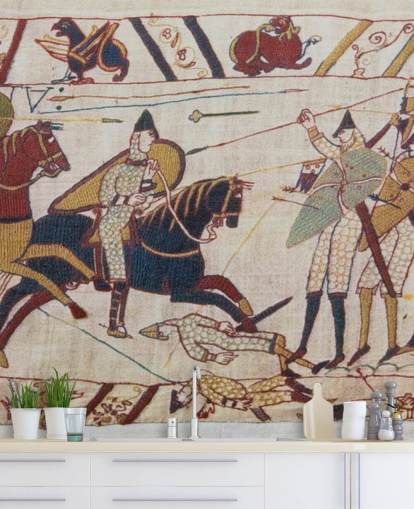 Bayeux Tapestry Norman Invasion Wall Mural