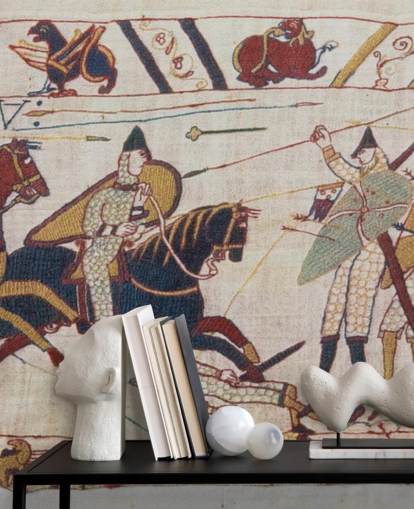 Mural de pared Invasión normanda de tapiz de Bayeux