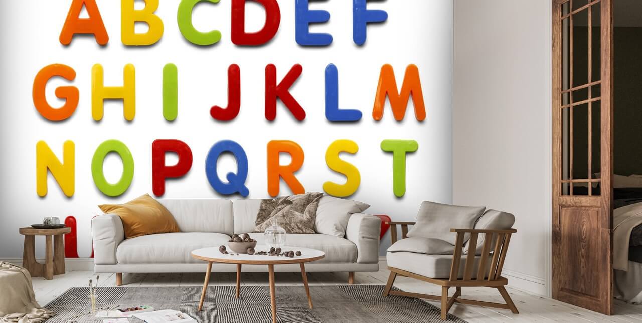 Magnet Alphabet Wallpaper Mural | Wallsauce US