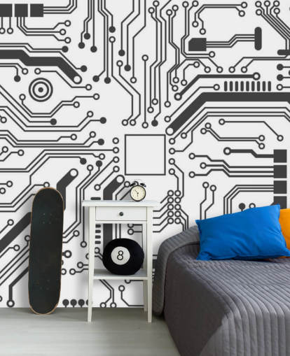Papier peint Circuit Board Gaming pour chambre d'adolescent