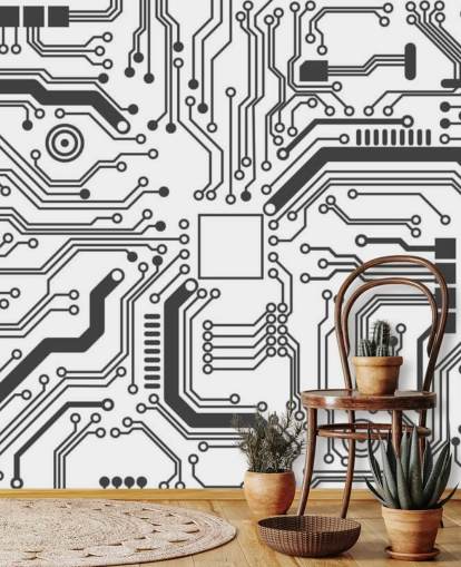 Fondo de pantalla de juegos de placa de circuito para dormitorio de adolescentes