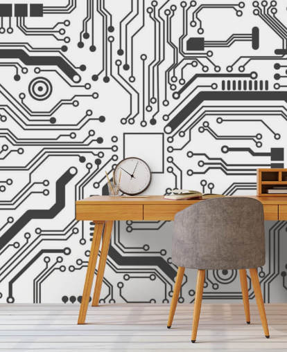 Papier peint Circuit Board Gaming pour chambre d'adolescent Papier peint Circuit Board Gaming pour chambre d'adolescent