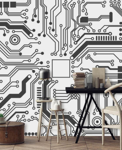 Papier peint Circuit Board Gaming pour chambre d'adolescent