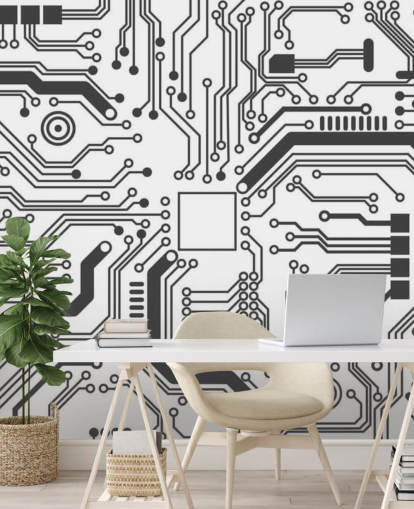 Fondo de pantalla de juegos de placa de circuito para dormitorio de adolescentes