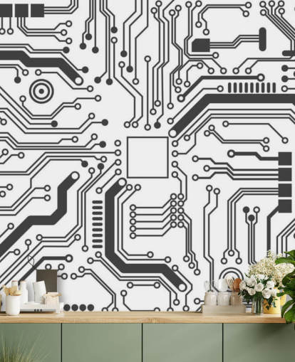 Papier peint Circuit Board Gaming pour chambre d'adolescent