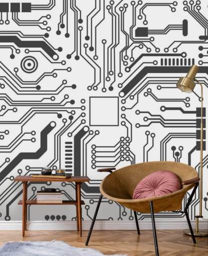 Fondo de pantalla de juegos de placa de circuito para dormitorio de adolescentes