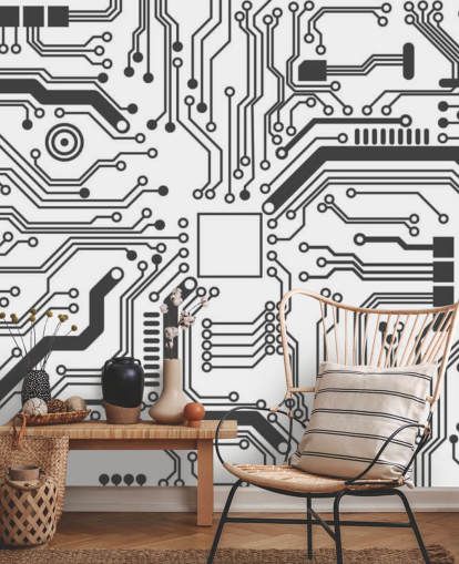 Fondo de pantalla de juegos de placa de circuito para dormitorio de adolescentes Fondo de pantalla de juegos de placa de circuito para dormitorio de adolescentes