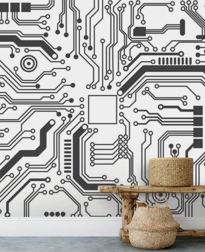 Fondo de pantalla de juegos de placa de circuito para dormitorio de adolescentes