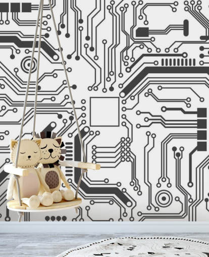 Circuit Board Gaming Baggrund til teenagerværelse