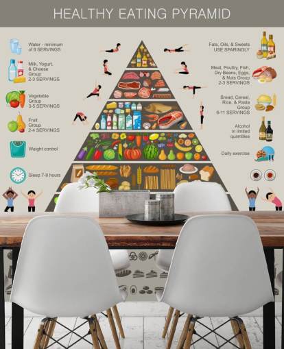 Food Pyramid Healthy Eating Infographic Food Wallpaper