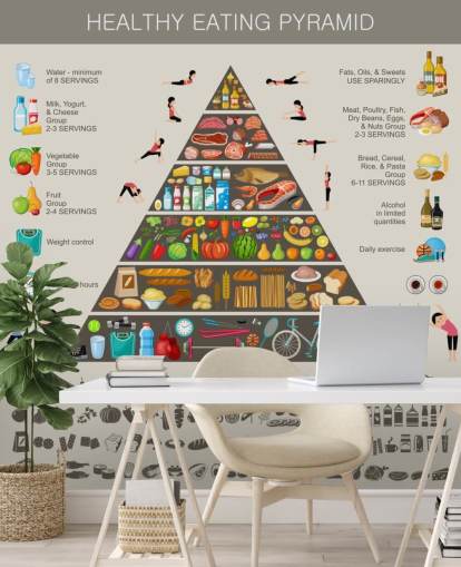Food Pyramid Healthy Eating Infographic Food Wallpaper