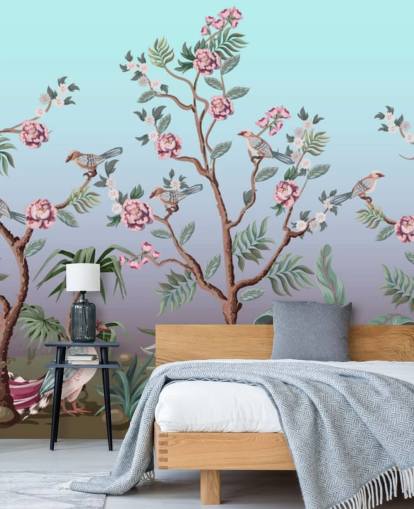 fondo de pantalla de cerezo y pájaro fondo de pantalla de cerezo y pájaro