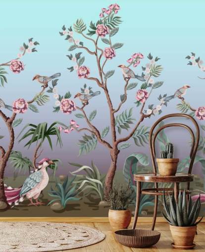 cherry blossom and bird wallpaper