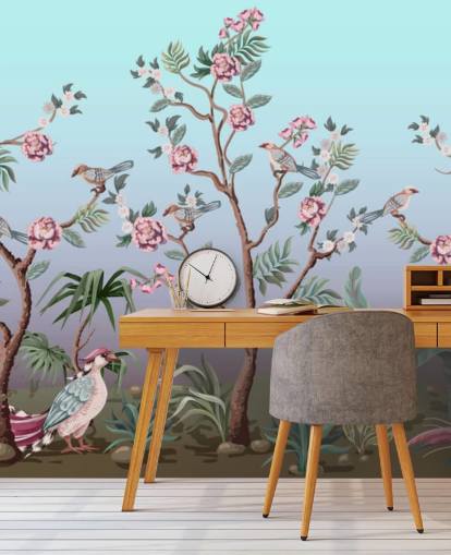 cherry blossom and bird wallpaper