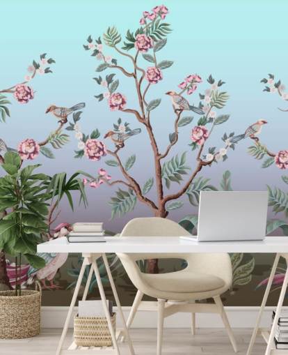 fondo de pantalla de cerezo y pájaro