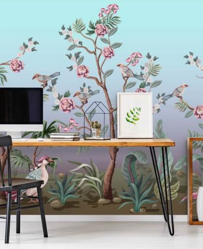 fondo de pantalla de cerezo y pájaro