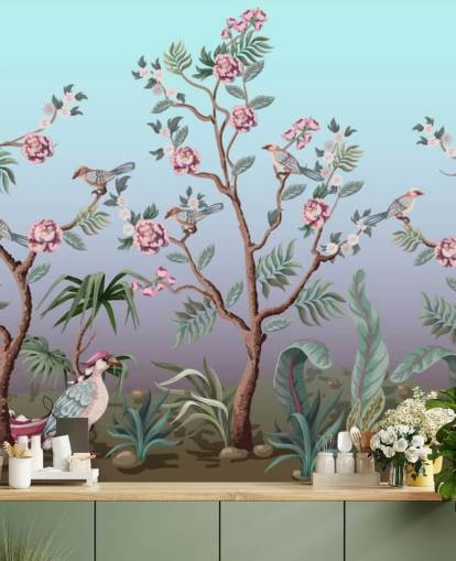 cherry blossom and bird wallpaper