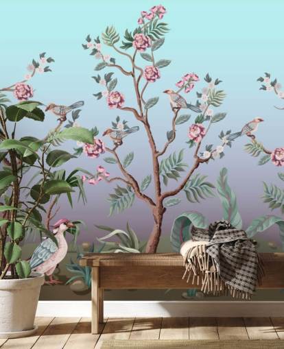 cherry blossom and bird wallpaper