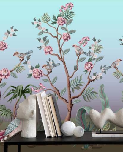 cherry blossom and bird wallpaper