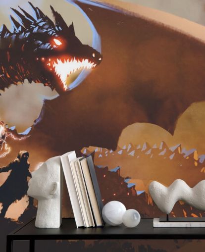 fire breathing dragon and wizard wallpaper fire breathing dragon and wizard wallpaper