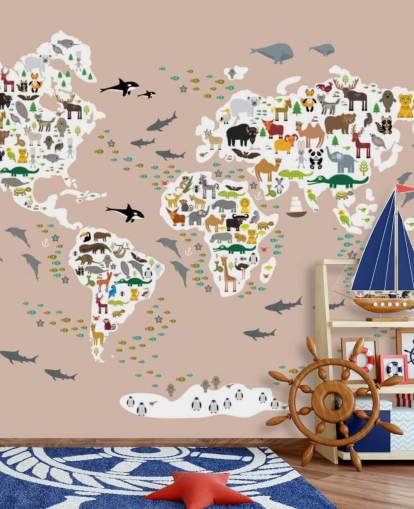 papel de parede colorido mapa do mundo animal papel de parede colorido mapa do mundo animal