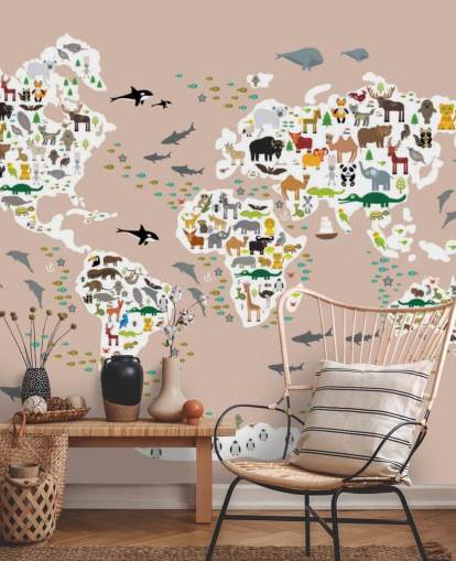 colourful animal world map wallpaper colourful animal world map wallpaper
