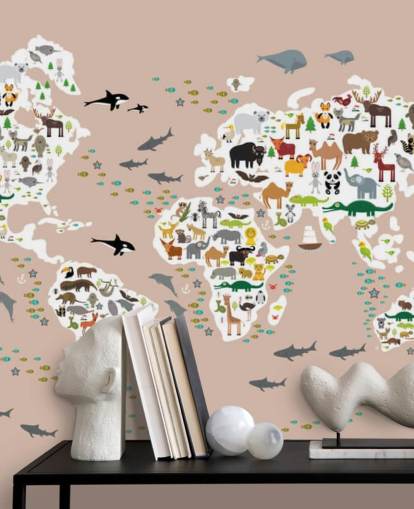 colourful animal world map wallpaper colourful animal world map wallpaper