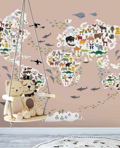 papel pintado colorido mapa del mundo animal papel pintado colorido mapa del mundo animal