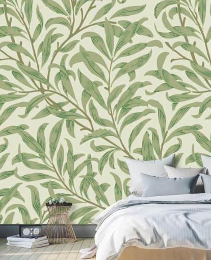 Décoration murale Willow Bough avec feuilles vertes de William Morris