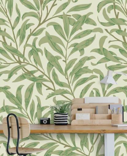 Adesivo murale Willow Bough con foglie verdi di William Morris