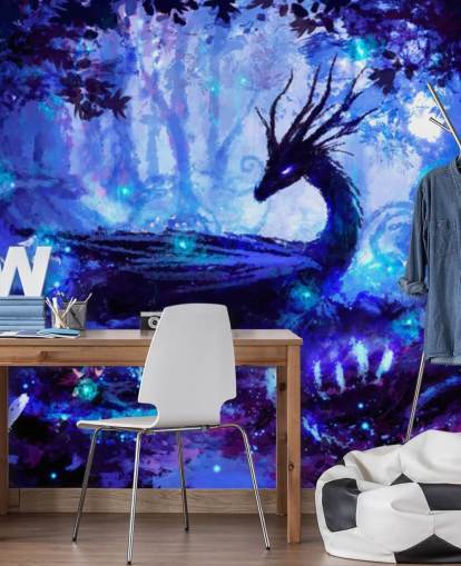 dunkle Drachenwald-Tapete