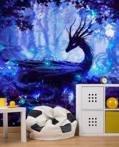 dark dragon forest wallpaper