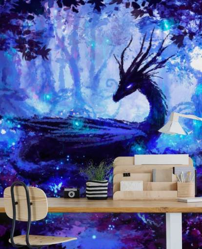 fondo de pantalla de bosque de dragones oscuros