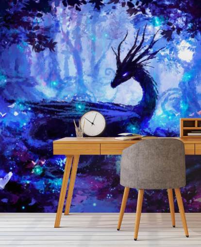 fondo de pantalla de bosque de dragones oscuros